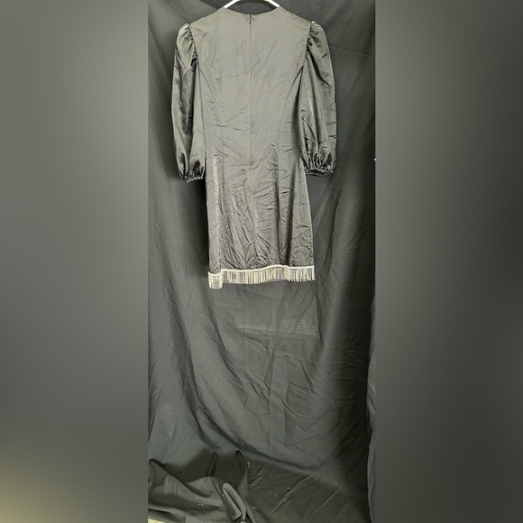 Mac Duggal 26672 Beaded Fringe Hem Mini Dress - Picture 6 of 9